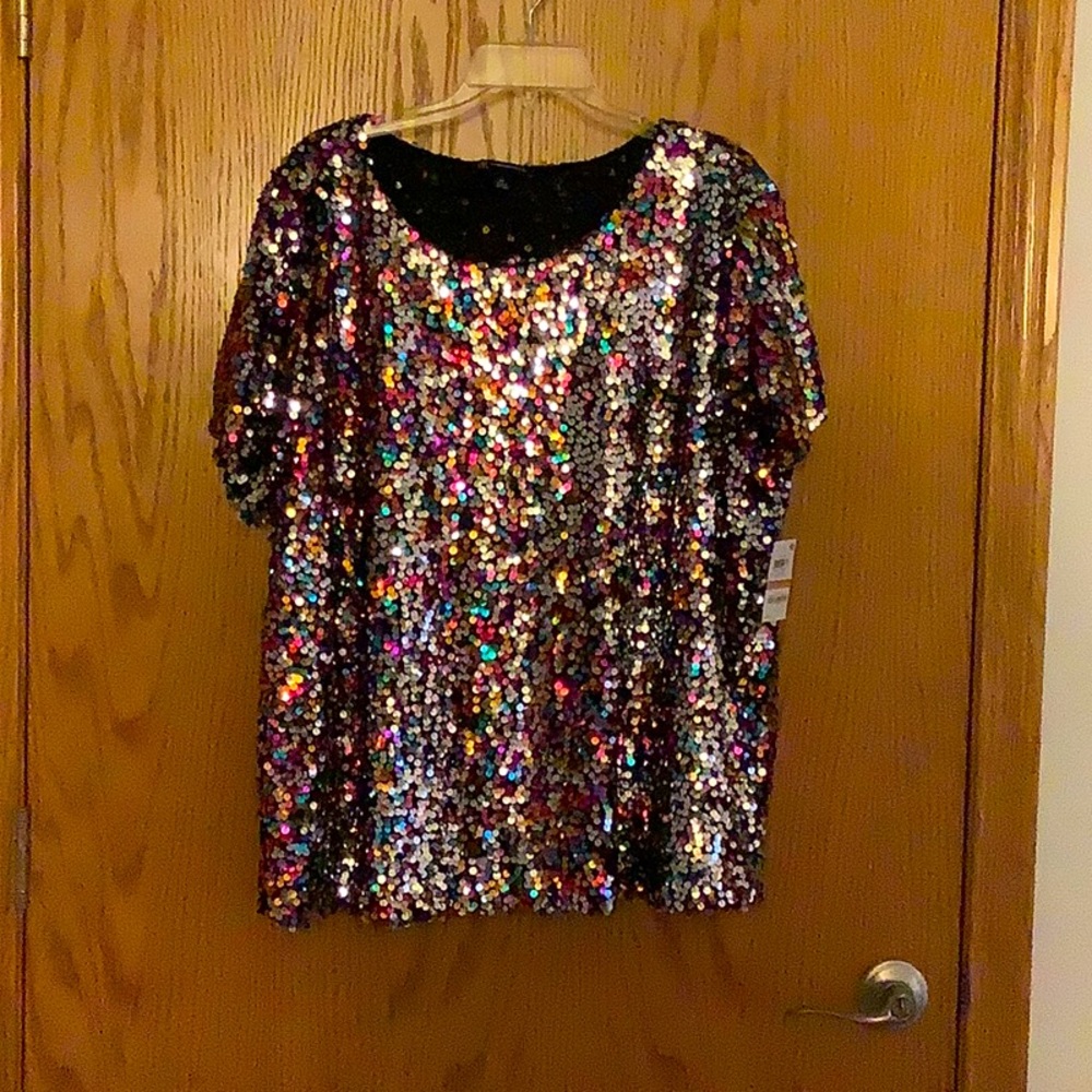 Multi-Color Sequin top 3X by INC.
